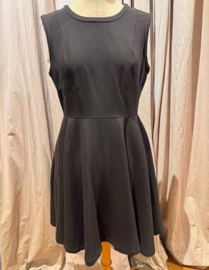 Whistles London Black Sleeveless Fit & Flare A-Line 1/2 Circle Dress US 10 New